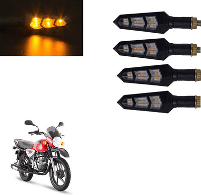 Vagary Front, Rear LED Indicator Light for Bajaj Boxer(Yellow)