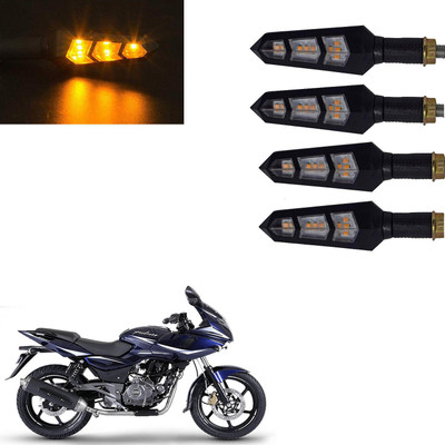 Vagary Front, Rear LED Indicator Light for Bajaj Pulsar 220(Yellow)