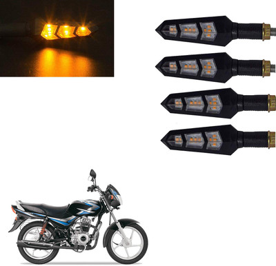 Vagary Front, Rear LED Indicator Light for Bajaj CT 100(Yellow)