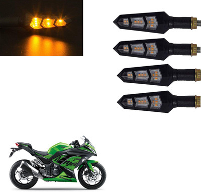 Vagary Front, Rear LED Indicator Light for Kawasaki Ninja 300(Yellow)