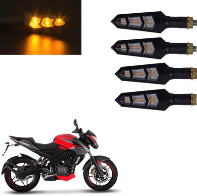 Vagary Front, Rear LED Indicator Light for Bajaj Pulsar 200NS(Yellow)