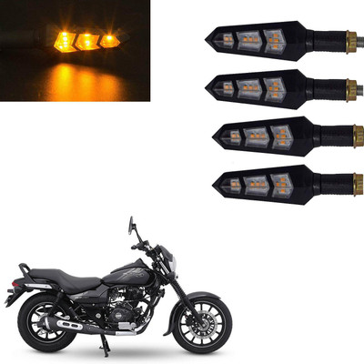 Vagary Front, Rear LED Indicator Light for Bajaj Universal For Bike(Yellow)