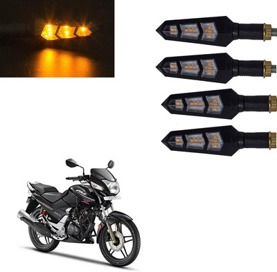 Vagary Front, Rear LED Indicator Light for Hero CBZ Xtreme(Yellow)