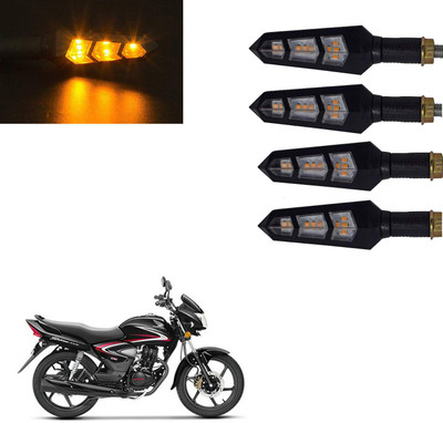 Vagary Front, Rear LED Indicator Light for Honda CB Shine(Yellow)