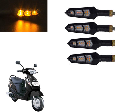 Vagary Front, Rear LED Indicator Light for Mahindra Duro DZ(Yellow)