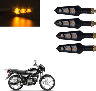 Vagary Front, Rear LED Indicator Light for Hero Splendor Plus(Yellow)