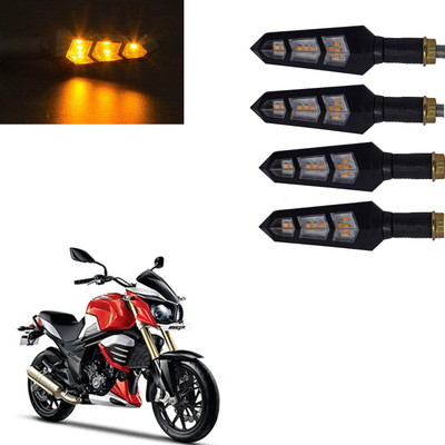 Vagary Front, Rear LED Indicator Light for Mahindra Universal For Bike(Yellow)