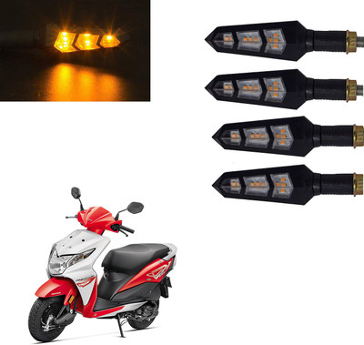 Vagary Front, Rear LED Indicator Light for Honda Dio(Yellow)