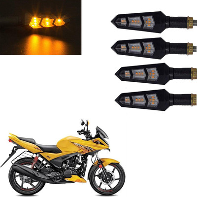 Vagary Front, Rear LED Indicator Light for Hero Ignitor(Yellow)