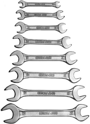 DHATRI TOOLS DOE SPANNER 8 PCS SET 6X22 Double Sided Open End Wrench(Pack of 1)