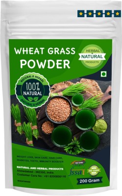 NATURAL AND HERBAL PRODUCTS Wheat Grass Powder For Weight Loss, Skin Care, Hair Care, Teeth, Immunity Booster(200 g)