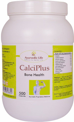 Ayurvedic Life CALCIPLUS - 500 Capsules Pack of 4(Pack of 4, 2000 Capsules)