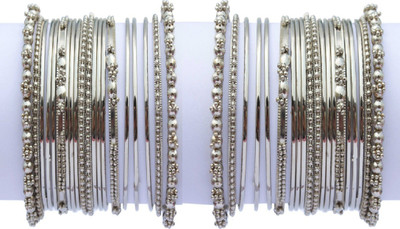 JSD Metal Gold-plated Bangle Set(Pack of 2)
