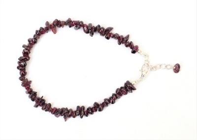 lotustrings Brass Garnet Silver Bracelet