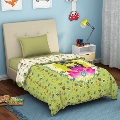 SPACES Cartoon Single Quilt for  AC Room(Cotton, Yellow)