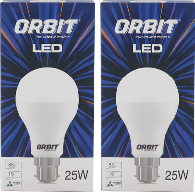 ORBIT LED 25 W Basic Round B22 LED Bulb(White, Pack of 2)