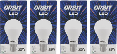 ORBIT LED 25 W Basic Round B22 LED Bulb(White, Pack of 4)