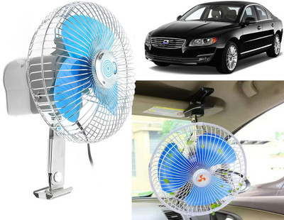 Selifaur S3S390 - 6 Inch 12 Volt DC Auto Rotate On/Off Switch Wiring Set Portable Electric Oscillating car Fan for S80 Car Interior Fan(12 V)
