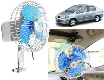 Selifaur 6INCH106 - 6 Inch 12 Volt DC Auto Rotate On/Off Switch Wiring Set Portable Electric Oscillating car Fan City ZX Car Interior Fan(12 V)