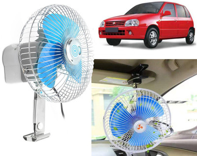 Selifaur S3S242 - 6 Inch 12 Volt DC Auto Rotate On/Off Switch Wiring Set Portable Electric Oscillating car Fan for Zen Car Interior Fan(12 V)