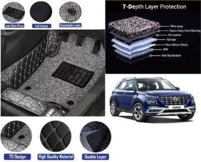 CARNEST Leatherite 7D Mat For  Hyundai Venue(Black)
