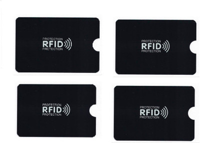 SUNMART 4 Card Holder(Set of 5, Black)