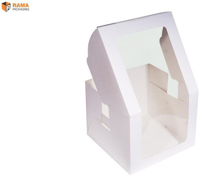 RamaPackaging Cake Box Paper Packaging Box(Pack of 10 White)