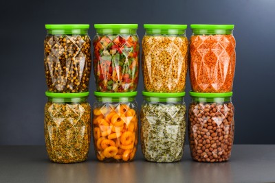 Rsmit Plastic Cereal Dispenser  - 1400 ml(Pack of 8, Green)