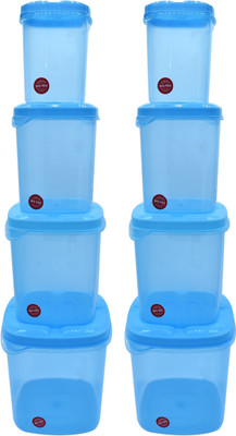 Antic Plastic Grocery Container  - 500 ml, 1000 ml, 2000 ml, 3000 ml(Pack of 8, Clear)