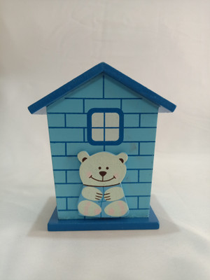 SHRI SAINATH ENTERPRIES 1 Compartments WOODEN PEN STAND(Blue)