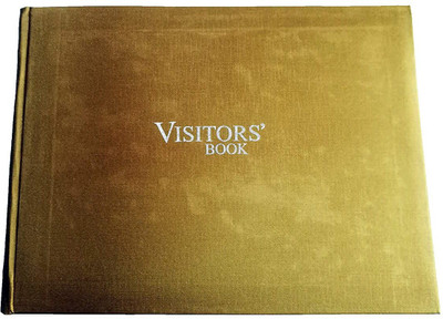 LRS Visitor Book Book-size Visitor's Book line box 140 Pages(Golden)