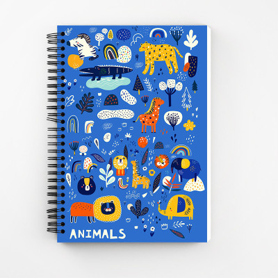 Art Bundle Animal Pattern A5 Notebook no 160 Pages(Multicolor)