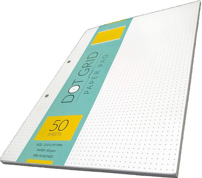 LRS Paper Pad A4 Note Pad Dot Grid 100 Pages(White)