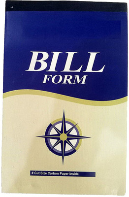 LRS Bill Book A5 Bill Book 1 Page Printed and 1 Page Plain 100 Pages(White, Pack of 5)