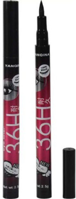 ShopCircuit WATERPROOF DEEP BLACK LIQUID EYELINER 36 HOUR LONG LASTING STAY SET OF 2 2.5 g(Black)