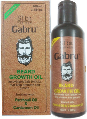 ST.bir 1 BEARD GROWTH OIL (ENRICHED WITH PATCHOLI OIL & CARDAMONI OIL )(50 ML)GABRU Beard Growth Oil is a perfect blend of natural essential oils for your beloved beard. The assential oils help grow and protect your beard, leaving the skin beneath soft and rejuvenated. It naturally conditions your b