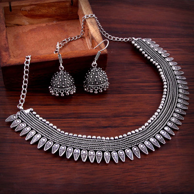 Haniya Oxidised Silver Silver Silver Jewellery Set(Pack of 1)