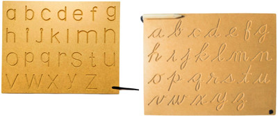 DgCrayons Wooden Combo Small ABC and Cursive Alphabet Writing Practice Wooden Tracing Slate Boards With Dummy Pencil Set of 2 Board For Learning Beginners Kids Boys Girls Age 2+(Brown) DgCrayons Wooden Combo Small ABC and Cursive Alphabet Writing Practice Wooden Tracing Slate Boards With Dummy Pencil Set of 2 Board For Learning Beginners Kids Boys Girls Age 2+(Brown)