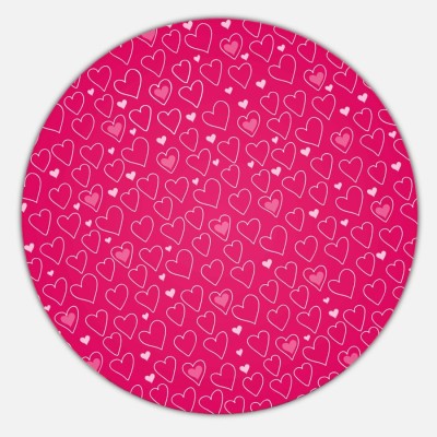 Alwaysgifts Non-Slip Round Mouse Pad/Game Pad for Desktops, Computer PC and Laptop for Office and Home Mousepad(Pink)