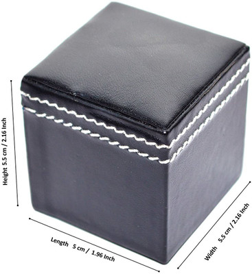 LRS Paper Weight Leather Paper Weights  with Cube Shape(Set Of 1, Black)