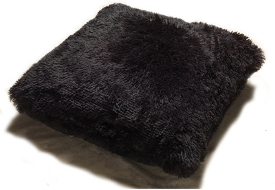 PICKKART Microfibre Solid Cushion Pack of 1(Black)