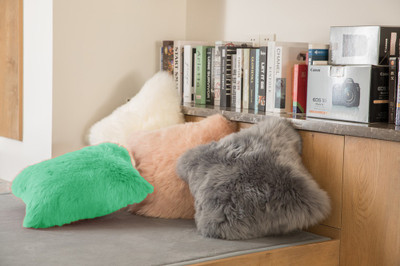 PICKKART Microfibre Solid Cushion Pack of 4(Multicolor)