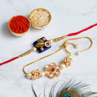 SHUBHAM JEWELLERS Bracelet Set(2 RAKHI)