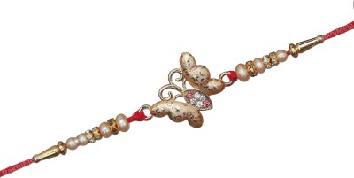 RakhiMela Designer RM188 Assorted Rakhi  Set(Cute Bal Krishna Plated Rakhi With Pearl Rakhi For Bhai)