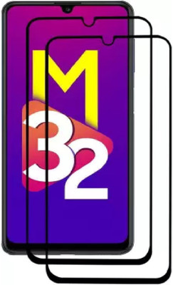 ISAAK Edge To Edge Tempered Glass for Samsung Galaxy M32 Edge to Edge, Full Glue, 11D Tempered Glass(Pack of 2)