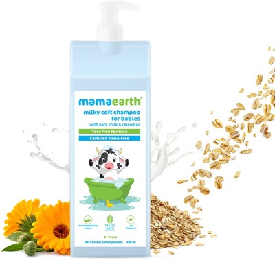 Mamaearth Milky Soft Shampoo with Oats, Milk and Calendula for Babies(400 ml)