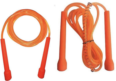 Owlix Orange Assured Pencil Skipping Rope (Length 270 Cm) Pack Of 2 Freestyle Skipping Rope(Length: 270 cm)