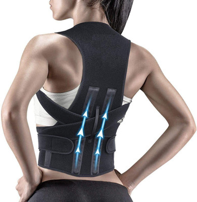 AASHI CARE Posture Corrector Shoulder Back Support Belt Upper Back Pain Posture Corrector(Black)