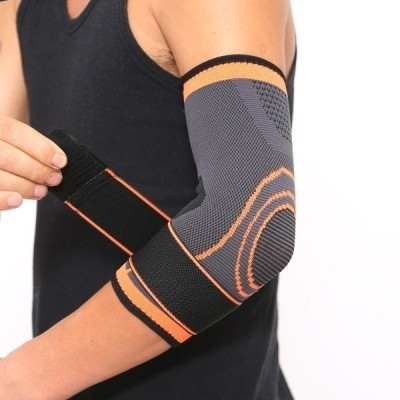 uRock Elbow support strap for men and women gym workout and elbow brace strap Elbow Support(Orange)