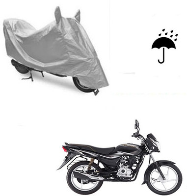 Atulit enterprises Waterproof Two Wheeler Cover for Bajaj(Platina 100 DTS-i, Silver)